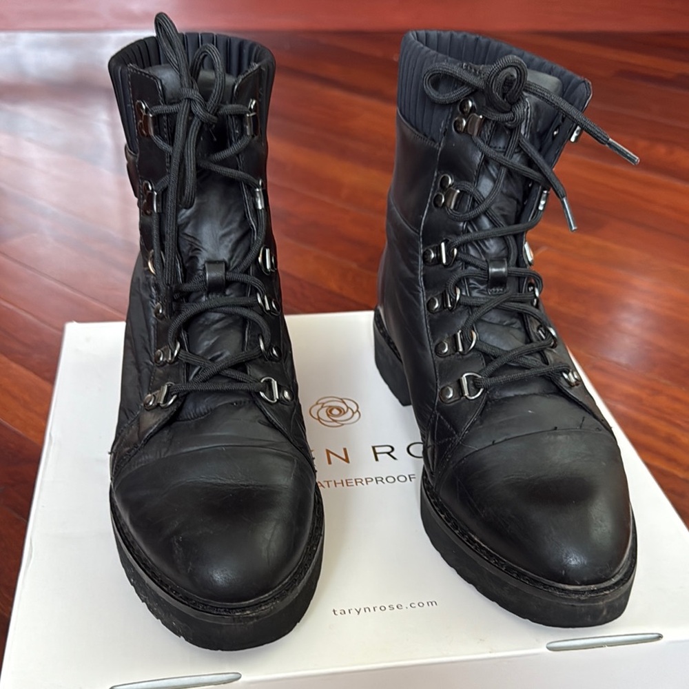 Taryn Rose women  Black Leather Boots